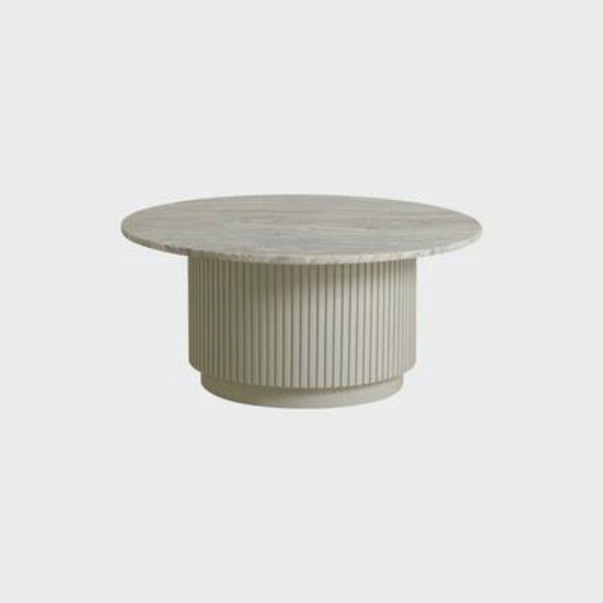 Nordal Erie Round Coffee Table Ivory Marble - ModernistaLiving