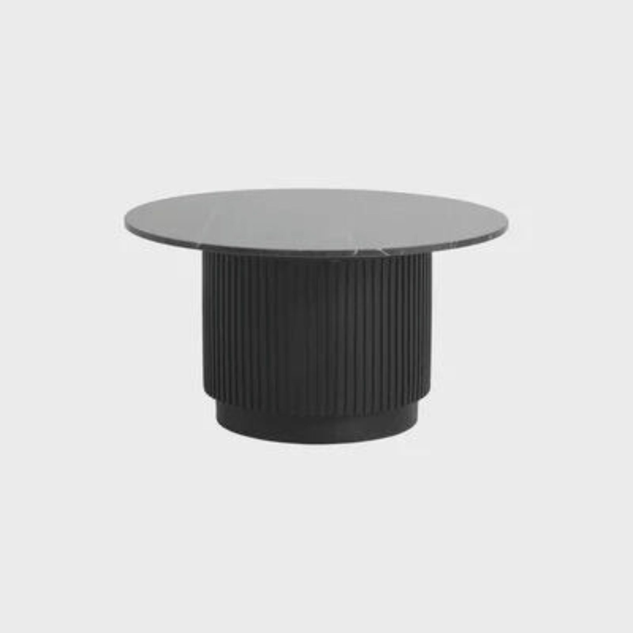 Nordal Erie Round Coffee Table Black Marble - ModernistaLiving