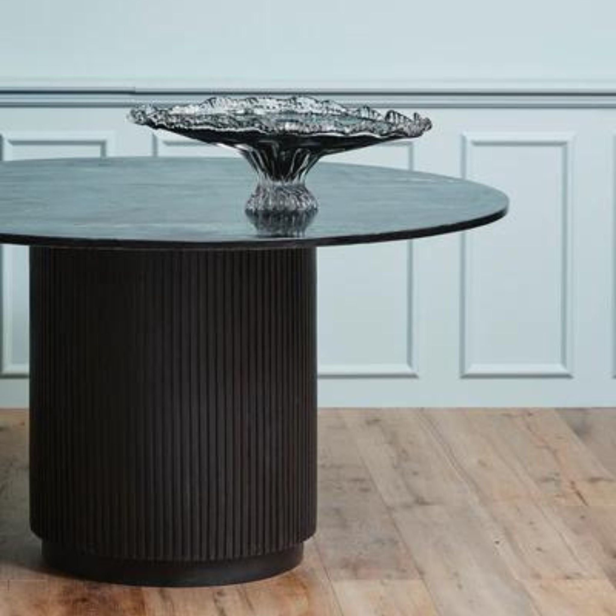 Nordal Erie Round Dining Table Black Marble Tabletop - ModernistaLiving