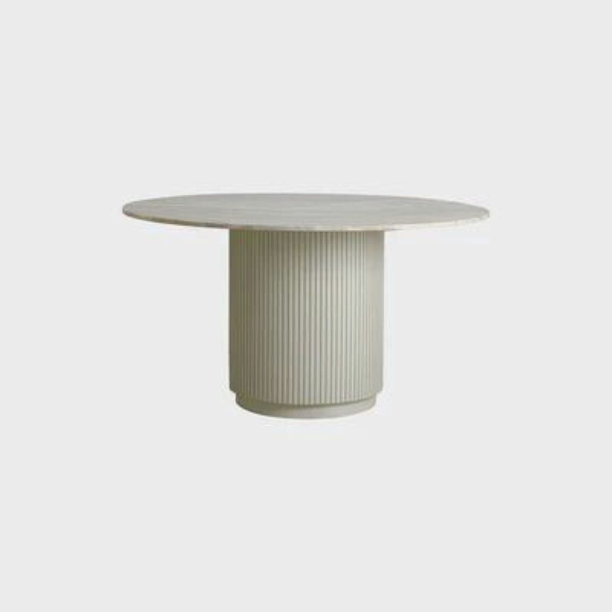Nordal Erie Round Dining Table Ivory Nature Marble Tabletop - ModernistaLiving