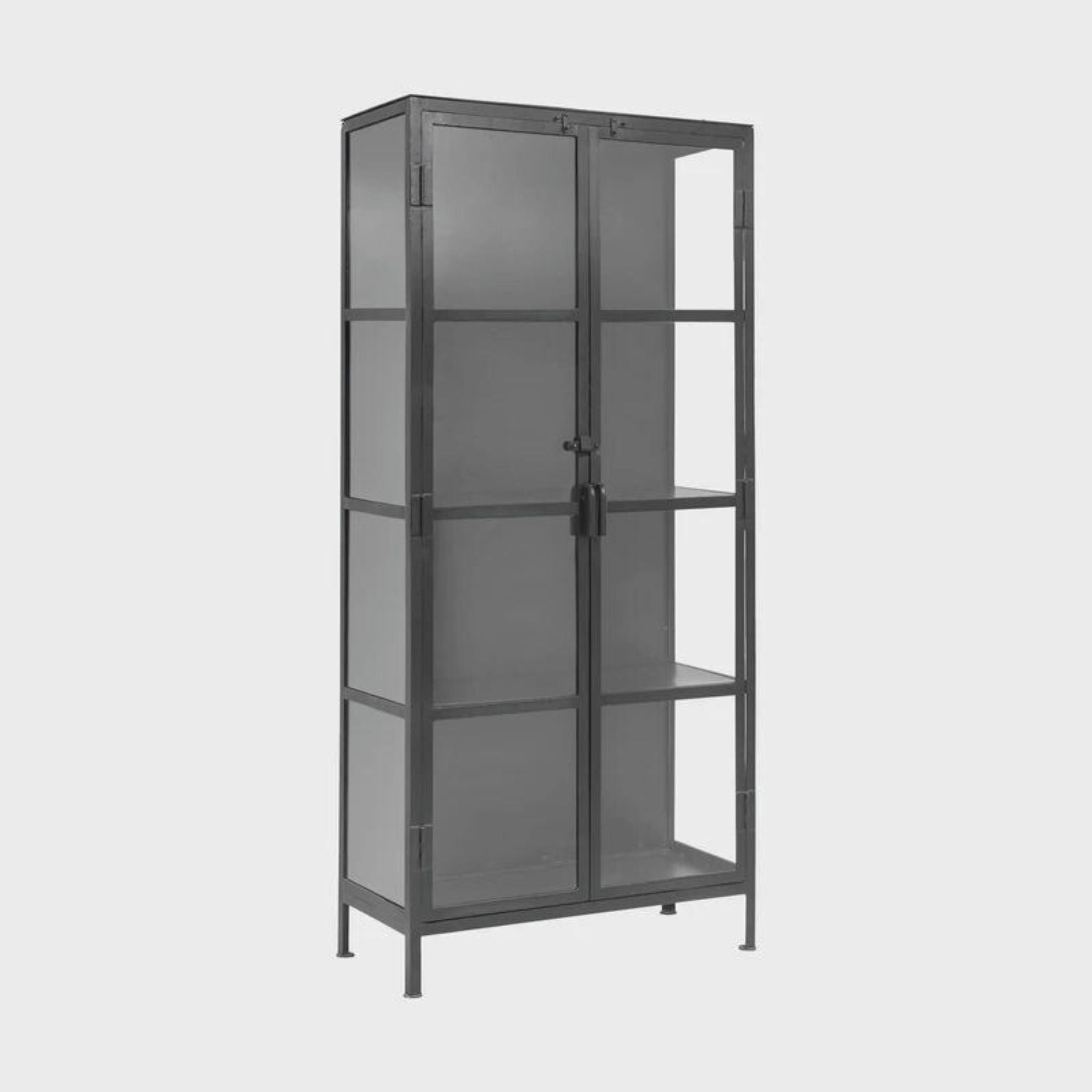 Nordal Phonex Black Cabinet 2 Doors Small - ModernistaLiving