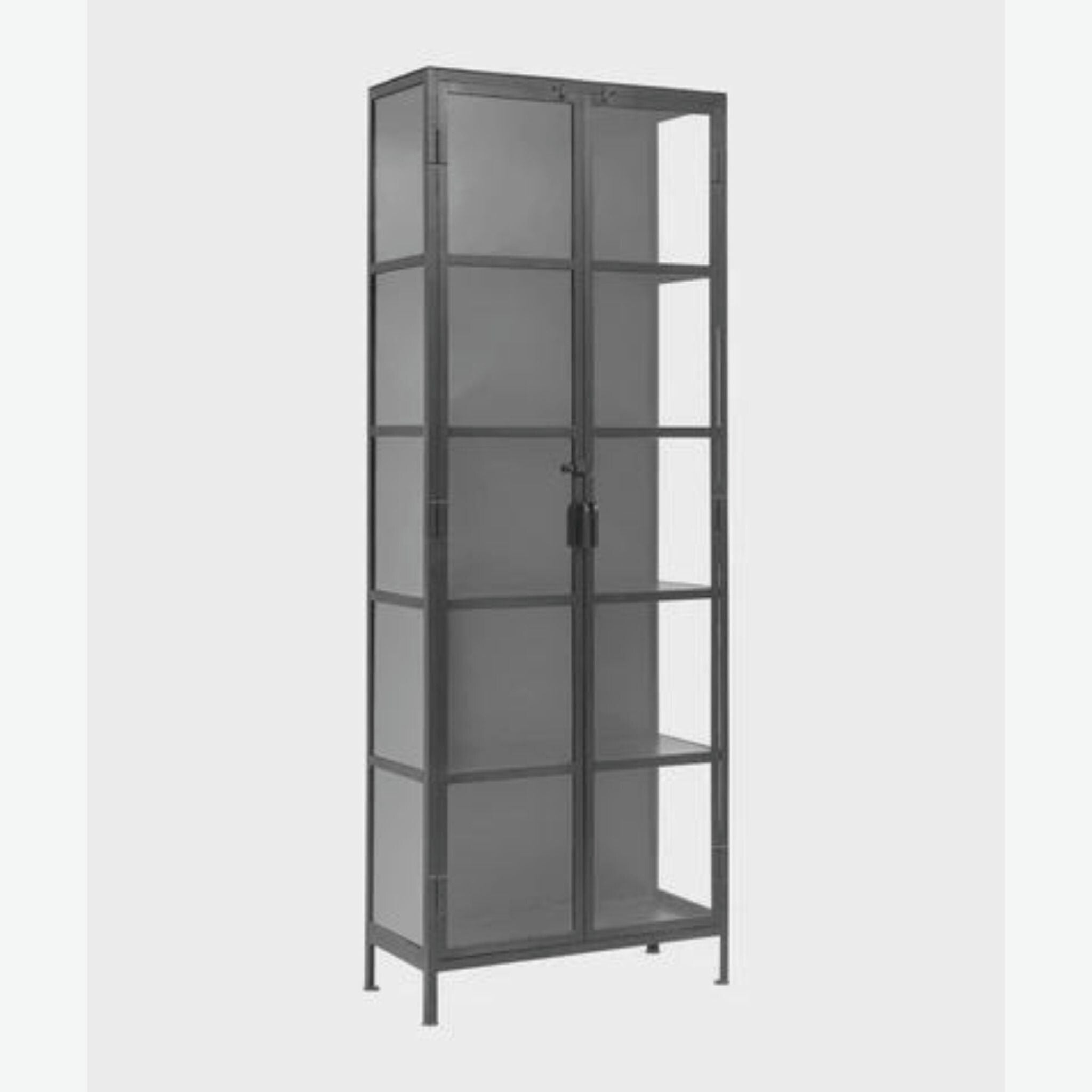 Nordal Phonex Black Cabinet 2 Doors Tall - ModernistaLiving