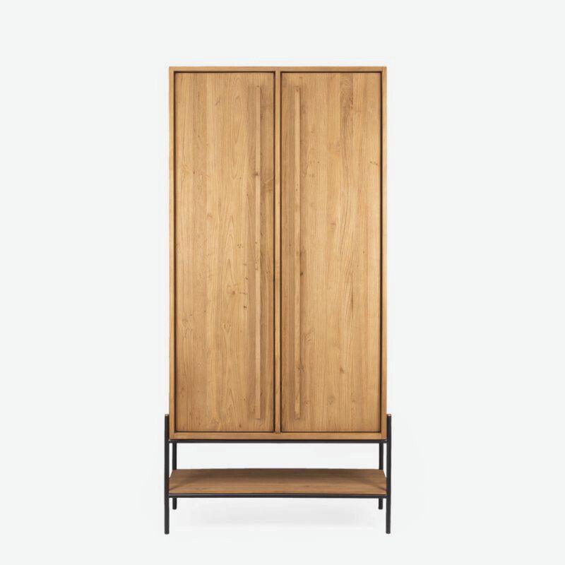 dBodhi Outline Cabinet 2 Doors 1 Open Rack Reclaimed Teak - ModernistaLiving