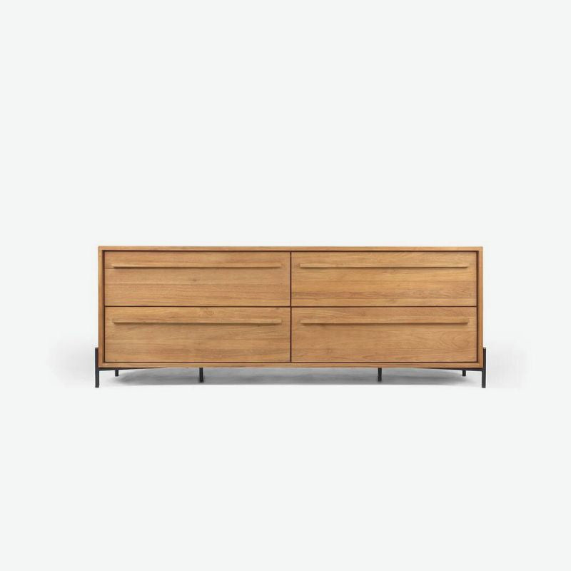 dBodhi Outline Dresser Chest of Drawers 4 Drawer Reclaimed Teak - ModernistaLiving