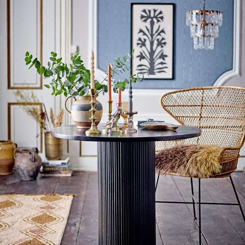 Bloomingville Porto Dining Table Black Mango Wood - ModernistaLiving