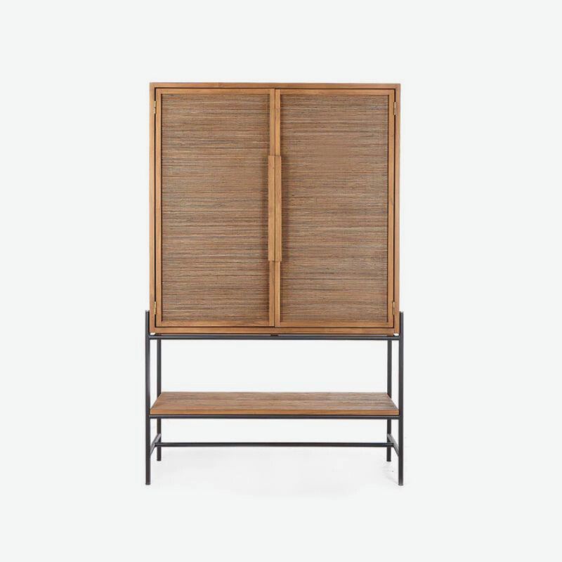 dBodhi Coco Cabinet 2 Doors 1 Open Rack Wide Reclaimed Teak - ModernistaLiving