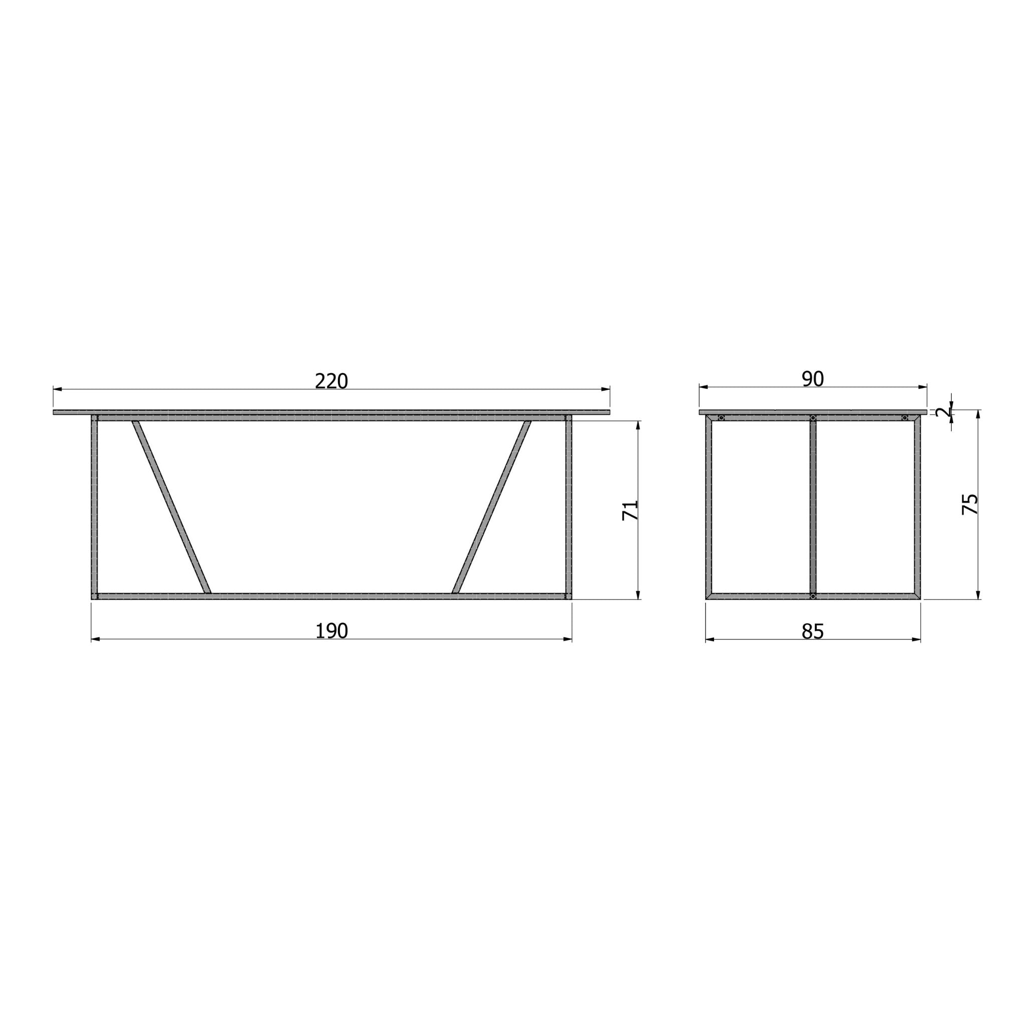 Woood Silas Dining Table Ash Brushed Blacknight (FSC) - ModernistaLiving