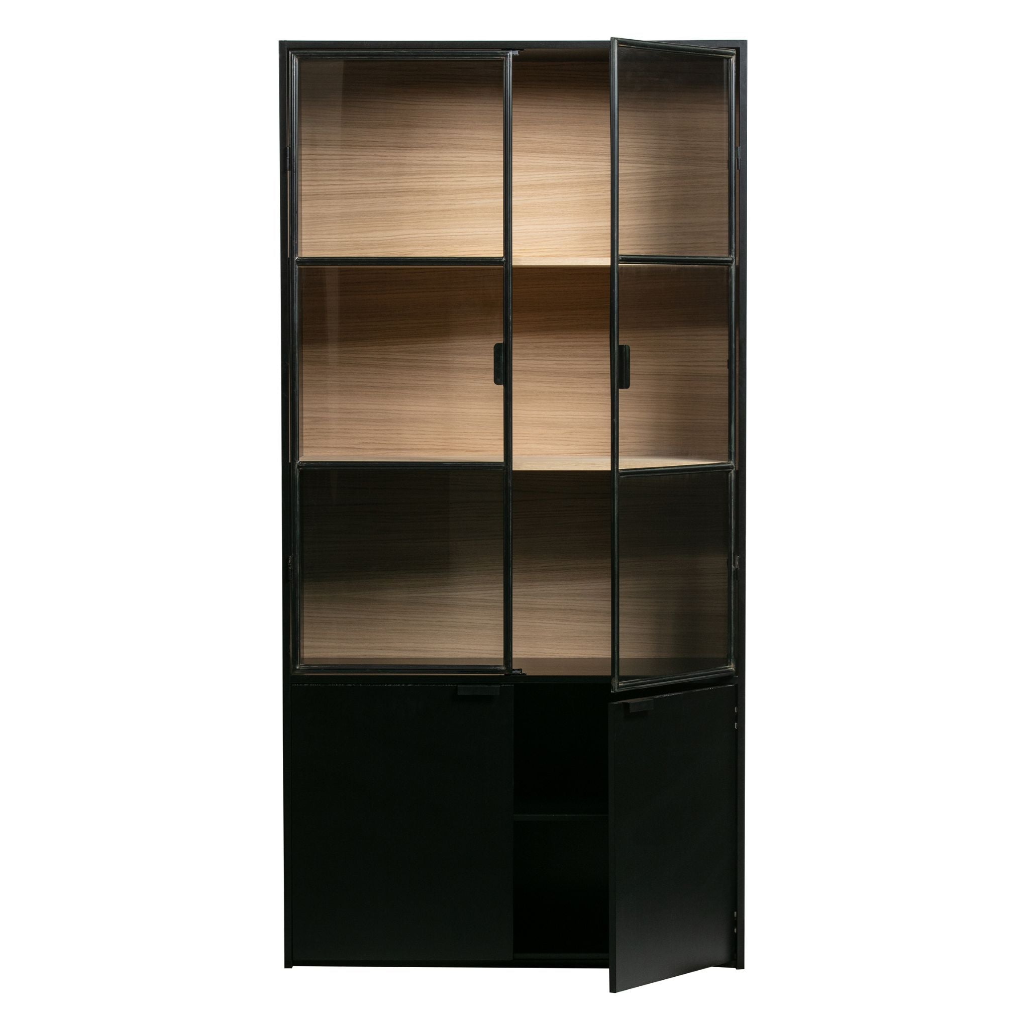 Woood Sivan Display Cabinet Black (FSC) - ModernistaLiving