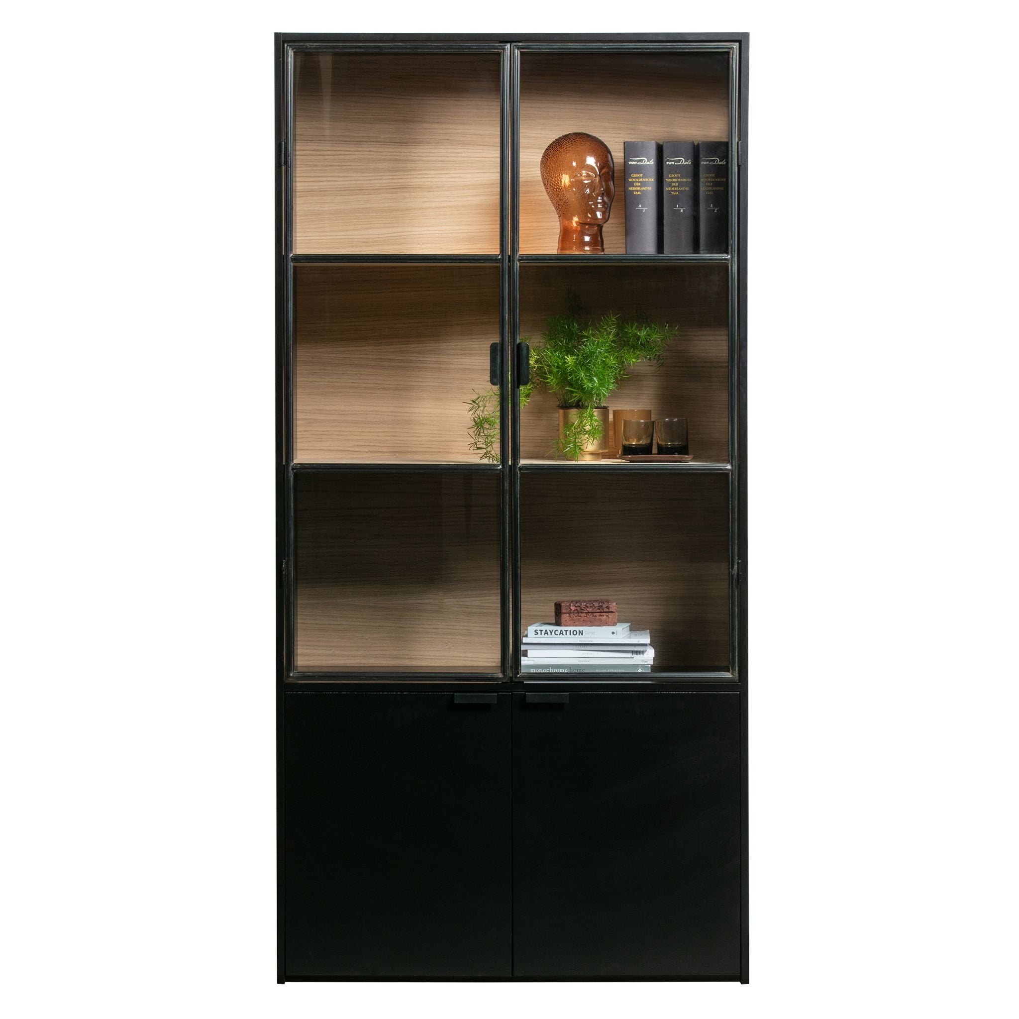 Woood Sivan Display Cabinet Black (FSC) - ModernistaLiving