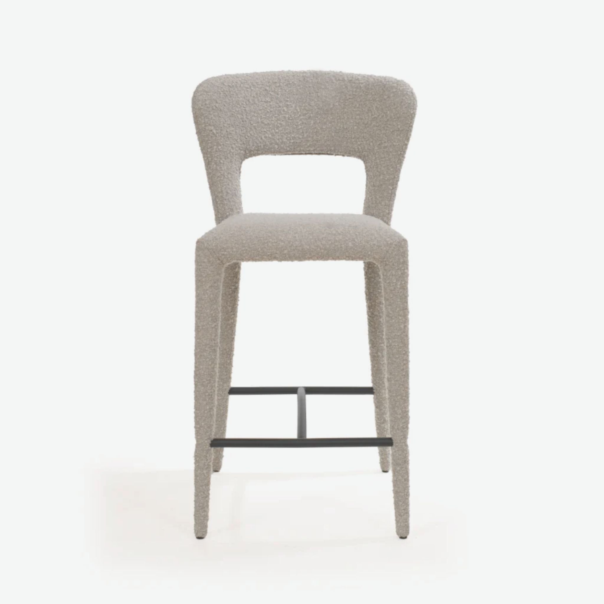 Tommy Franks Pari I Bar Stool - Chex Boucle Steam Set of 2