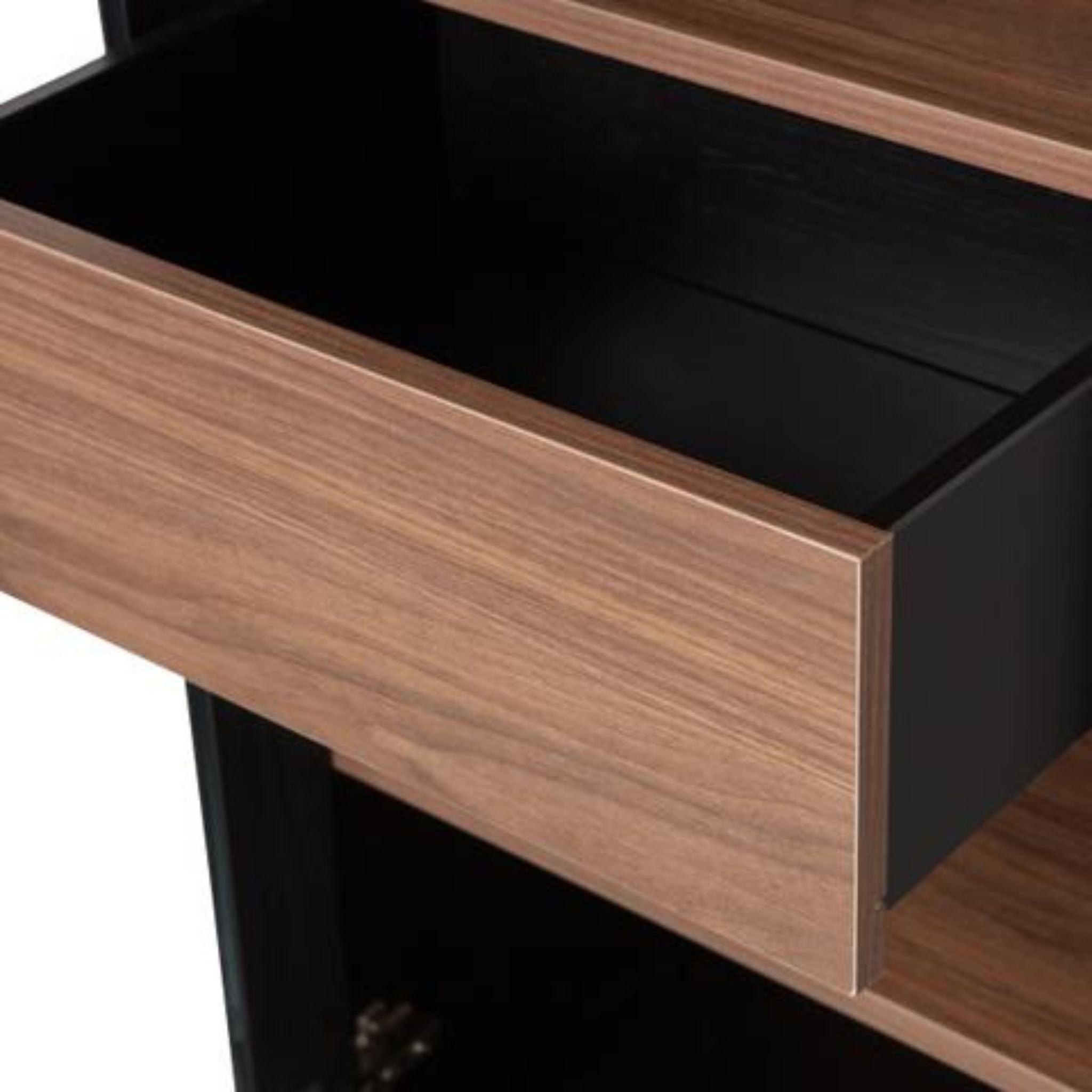 Woood Goos 1 Door Cabinet Pine Black/Walnut (FSC) - ModernistaLiving