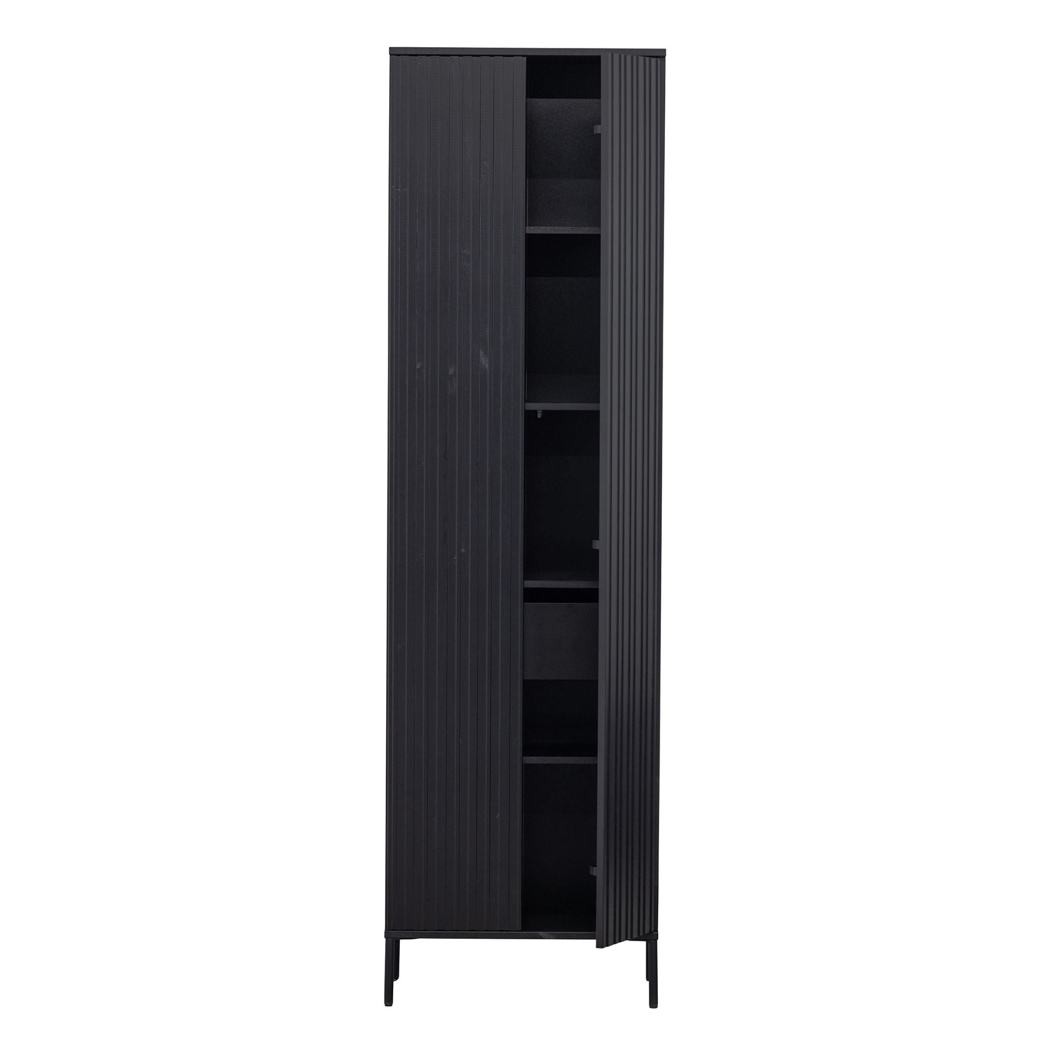 Woood New Gravure Cabinet with Drawer Pine Black (FSC)