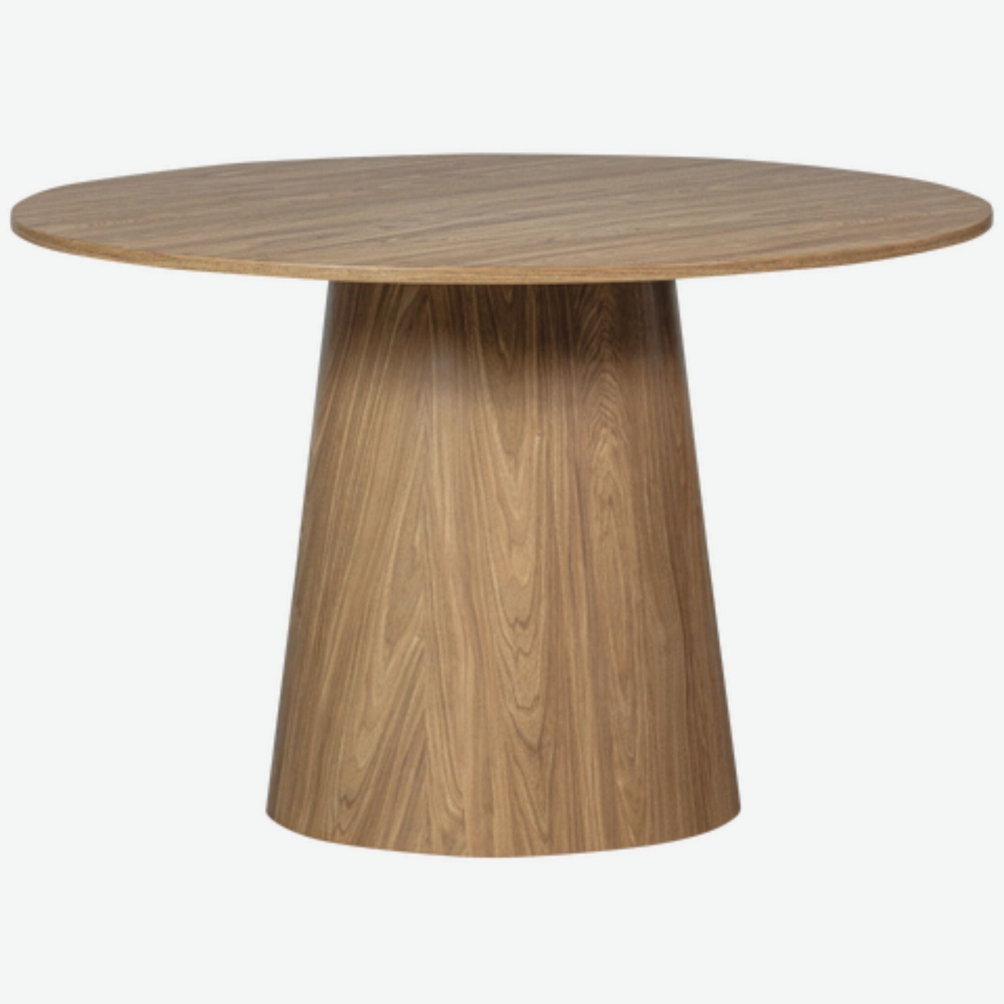 Woood Maan Dining Table Round MDF Walnut 120 - ModernistaLiving