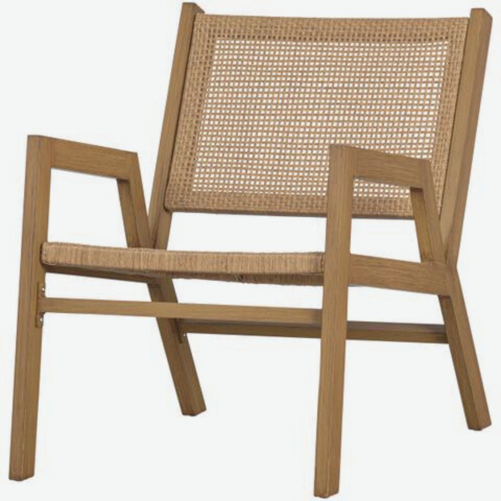 Woood Pem Outdoor Armchair Aluminium Natural Set of 2 - ModernistaLiving