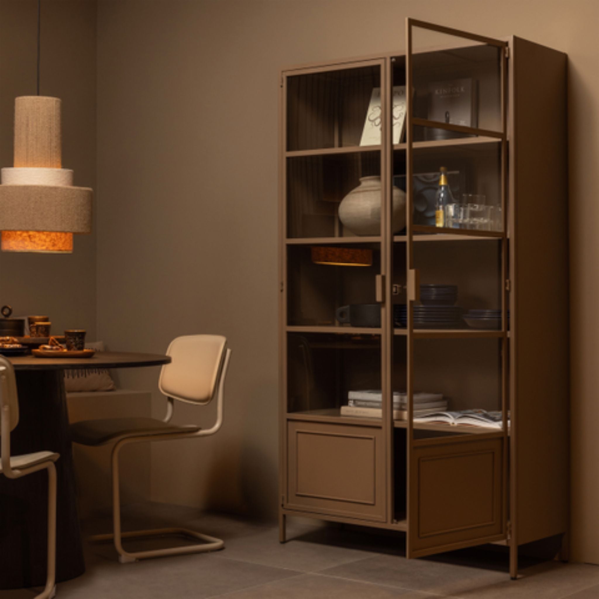 Woood Ronja Cabinet XL Metal Military Brown - ModernistaLiving