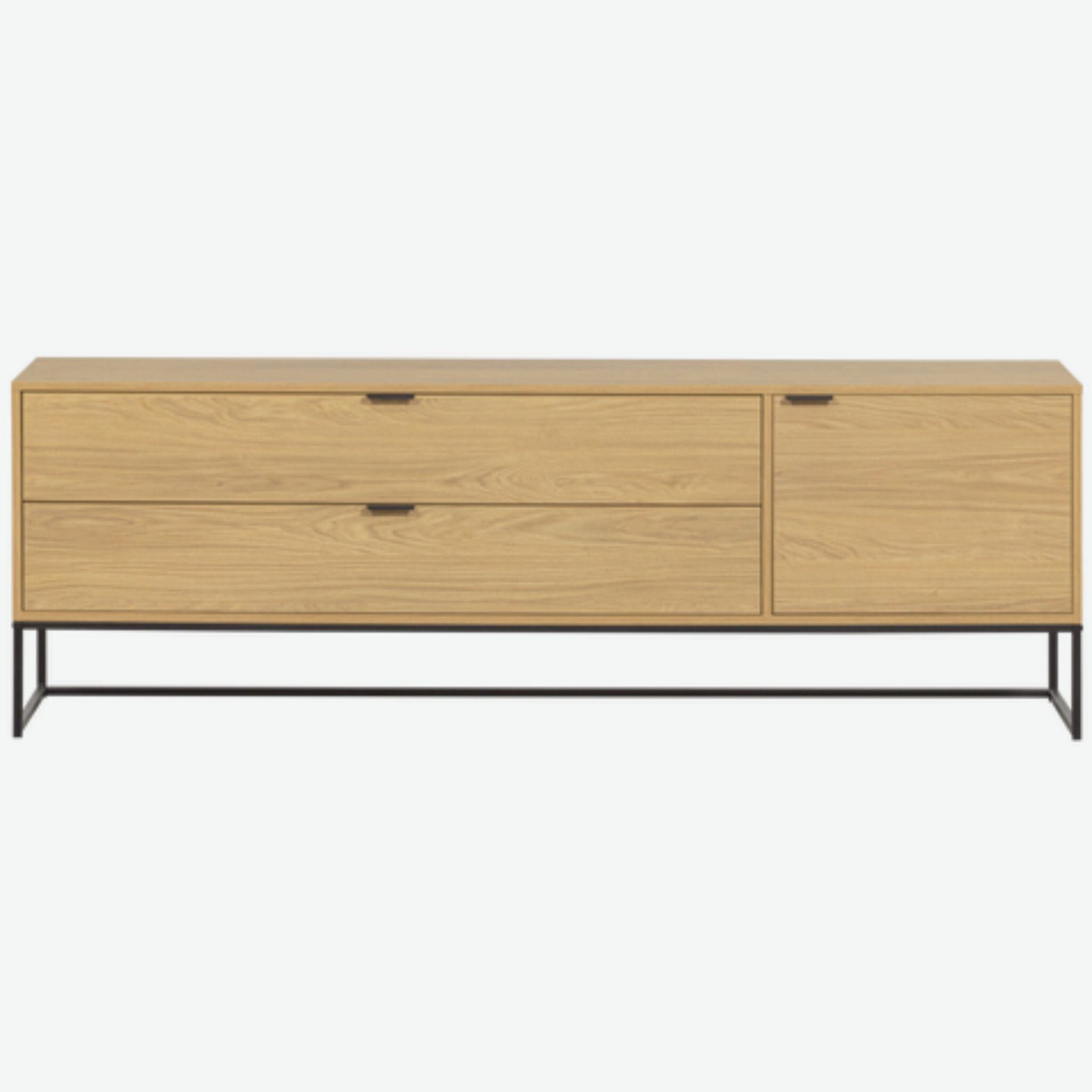 Woood Silas TV Unit 180cm Oak Melamine [FSC] - ModernistaLiving