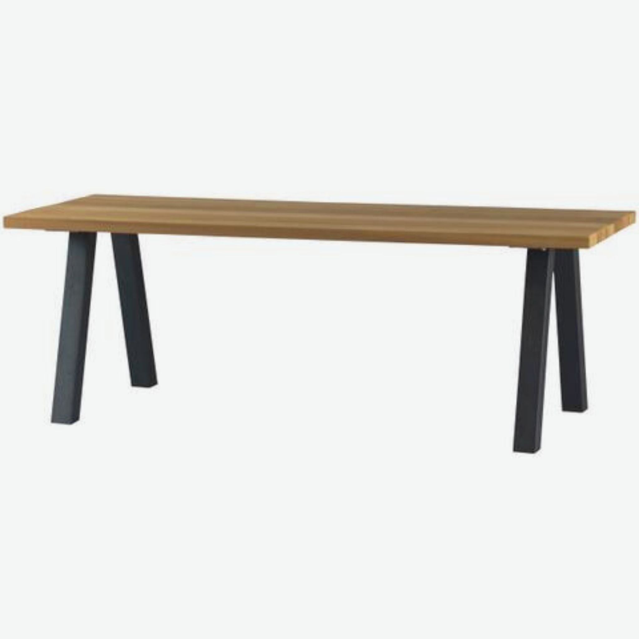 Woood Tablo Outdoor Dining Table Ayous Wood with a-leg Metal [fsc] - ModernistaLiving