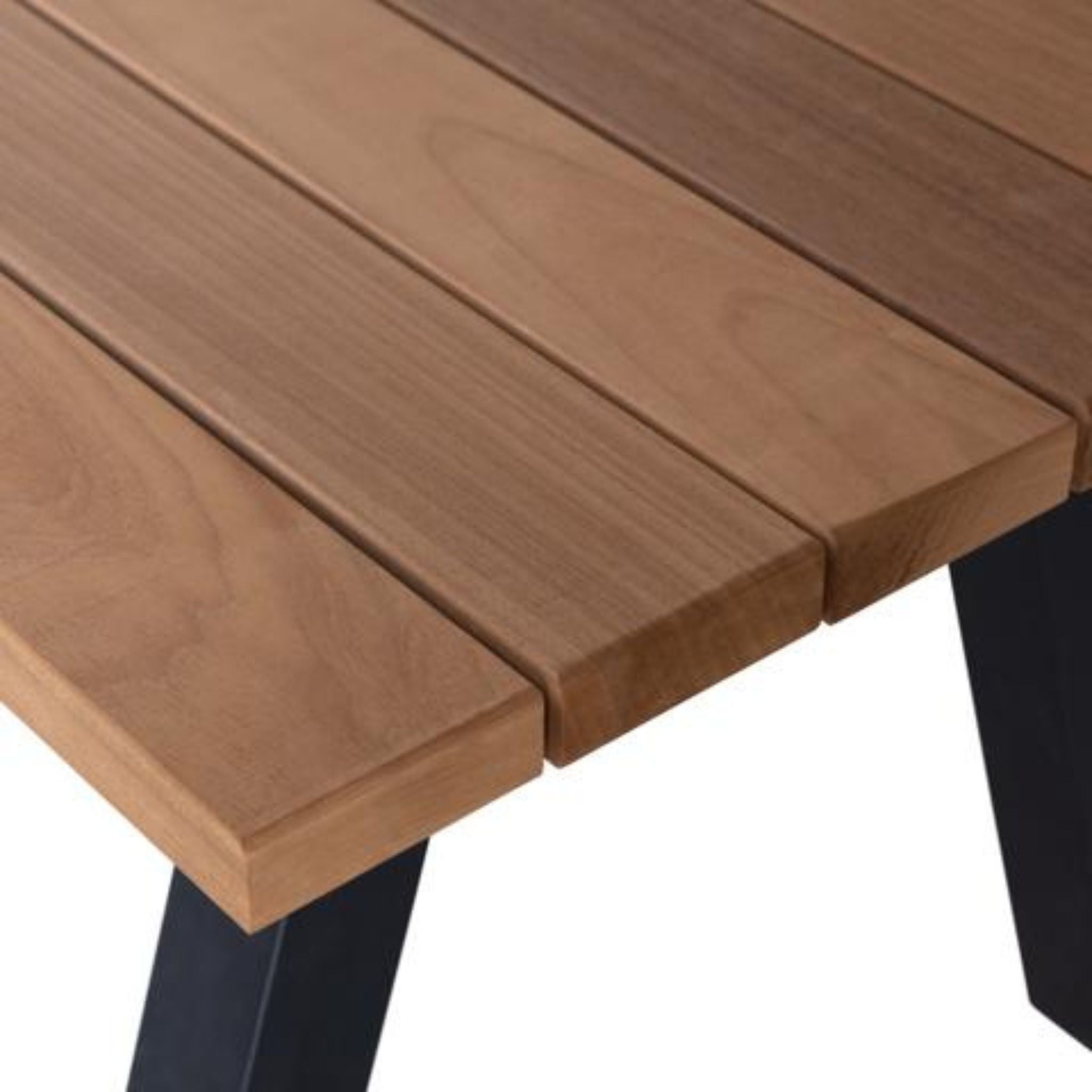 Woood Tablo Outdoor Dining Table Ayous Wood with a-leg Metal [fsc] - ModernistaLiving