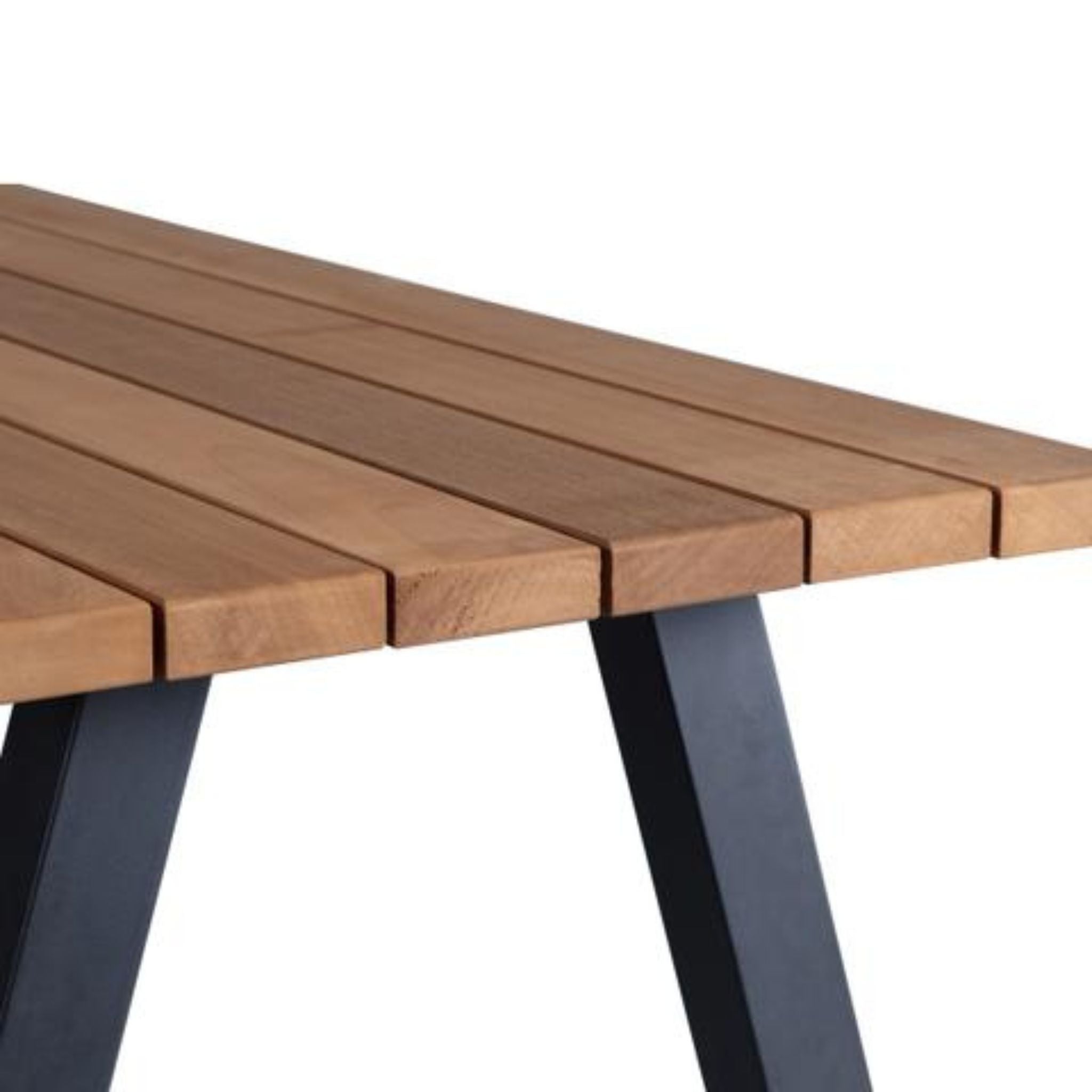 Woood Tablo Outdoor Dining Table Ayous Wood with a-leg Metal [fsc] - ModernistaLiving