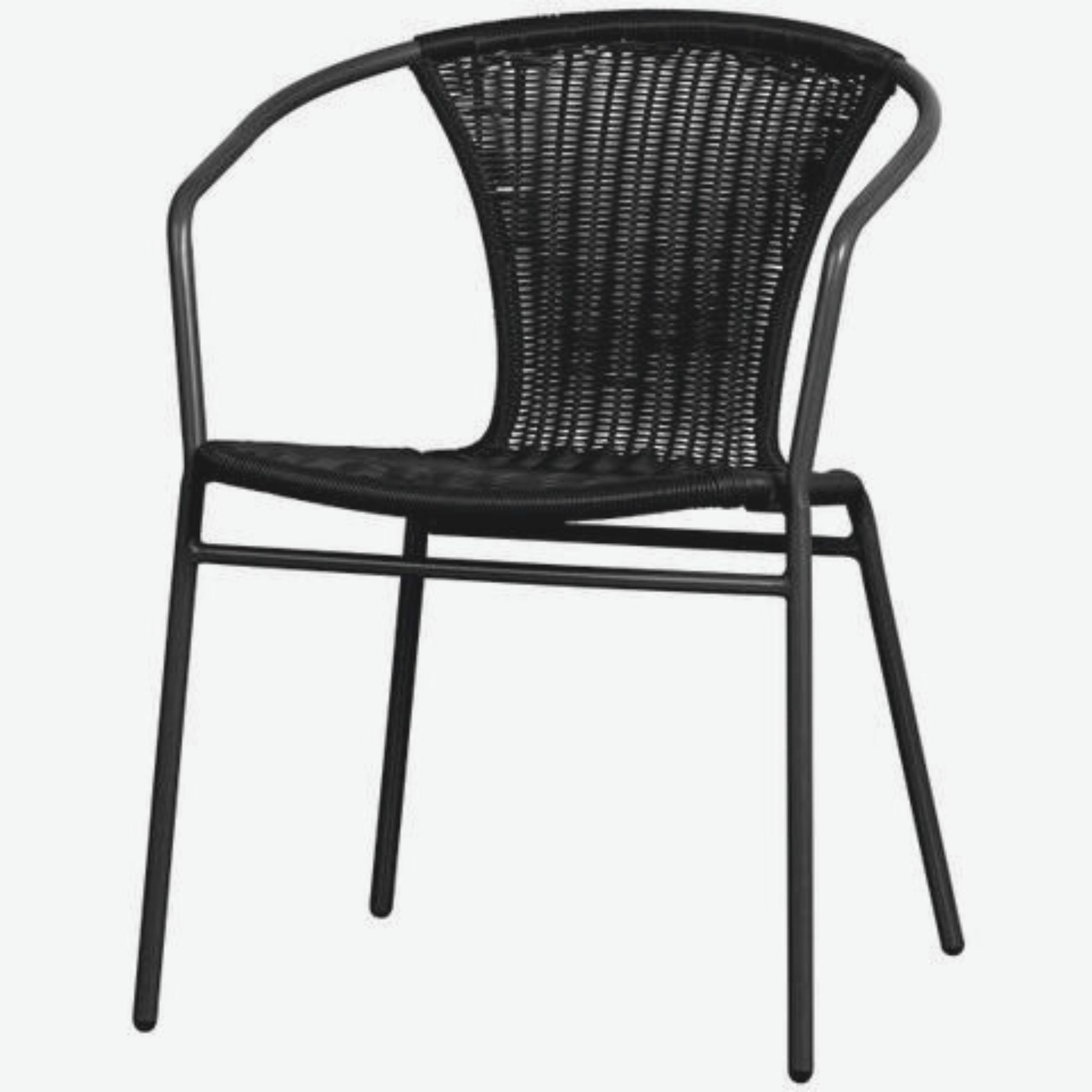 Woood Western Outdoor Dining Chair Black Set of 2 - ModernistaLiving