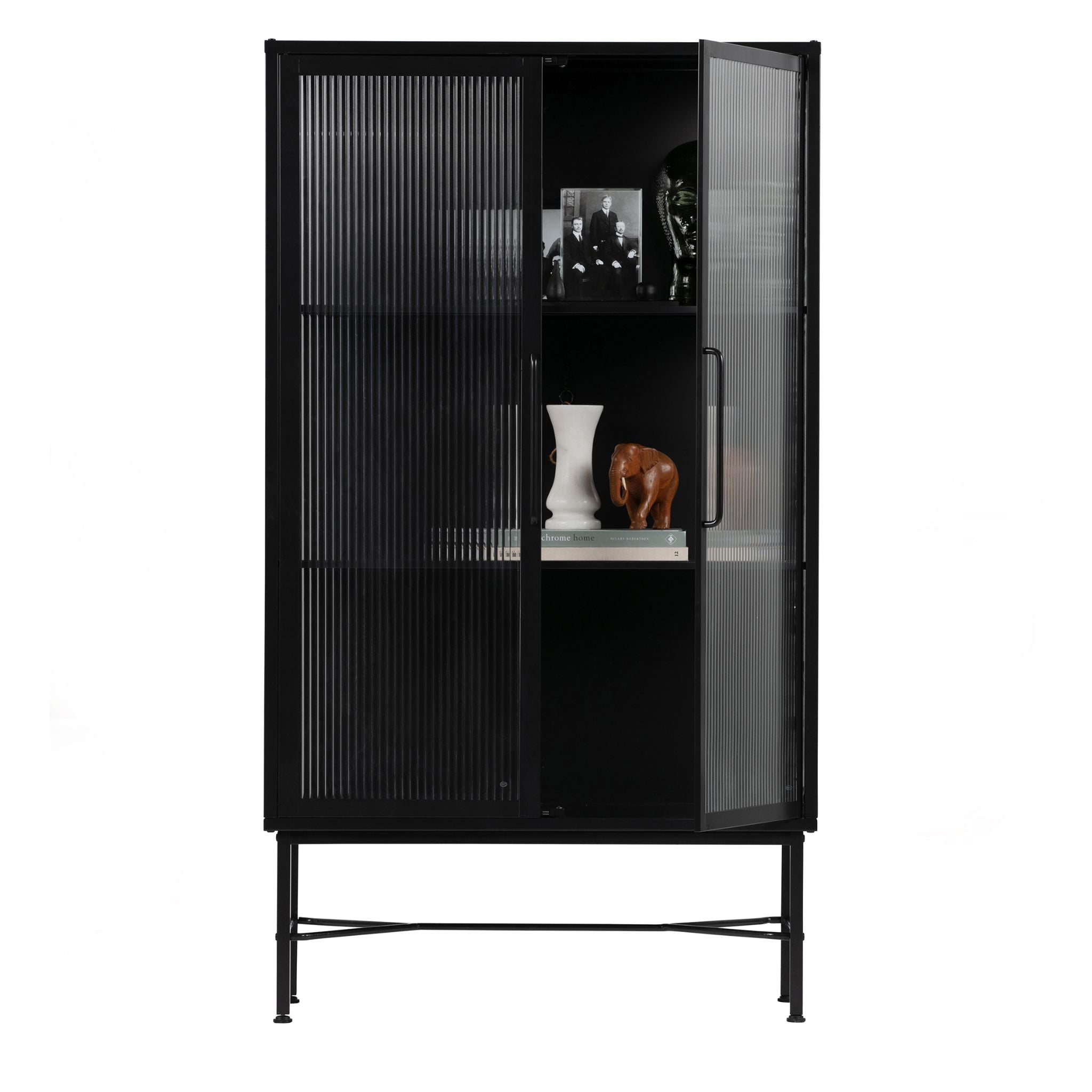 Woood Zion Cabinet Metal Black - ModernistaLiving