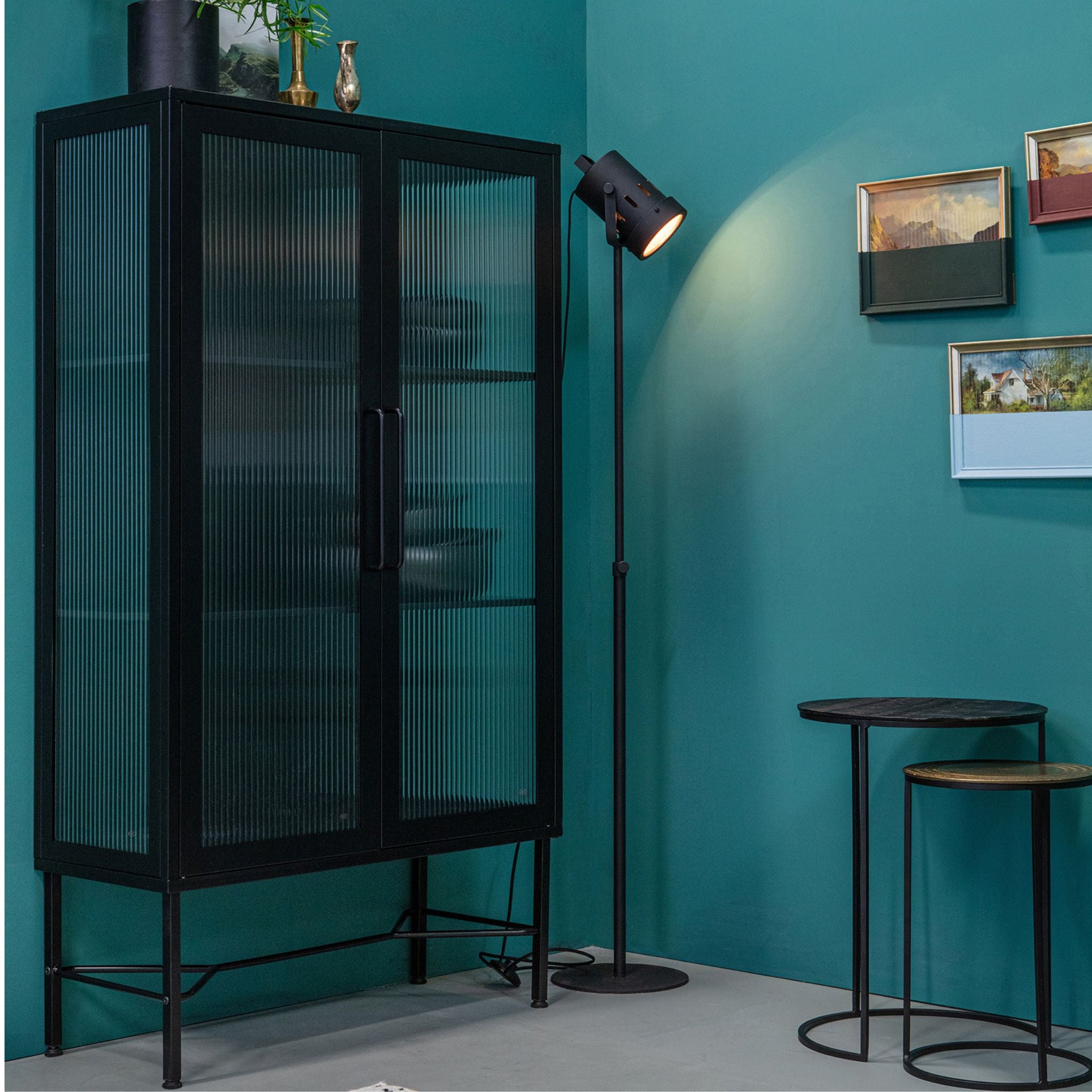 Woood Zion Cabinet Metal Black - ModernistaLiving