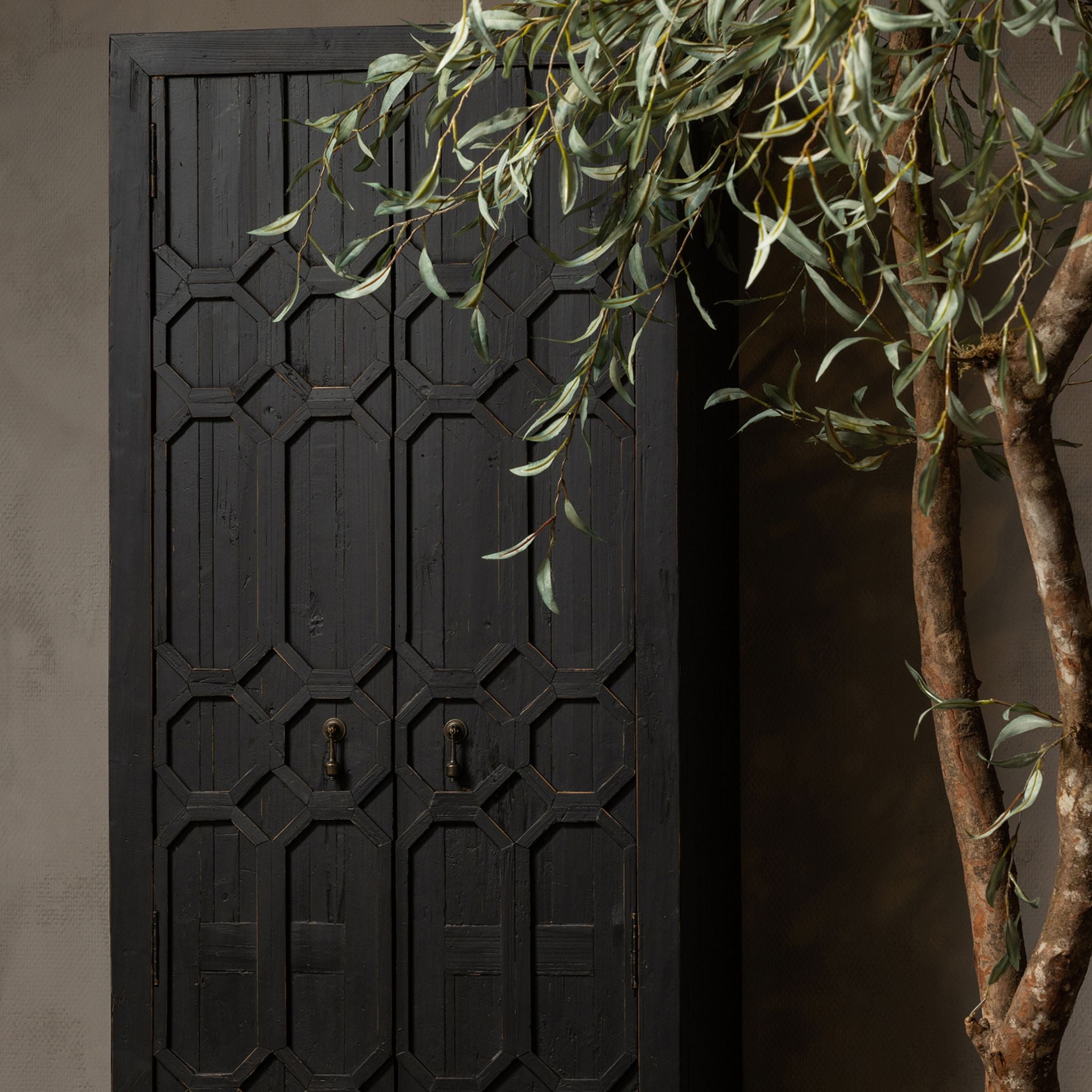 BePureHome Bequest High Cabinet Wood Black - ModernistaLiving