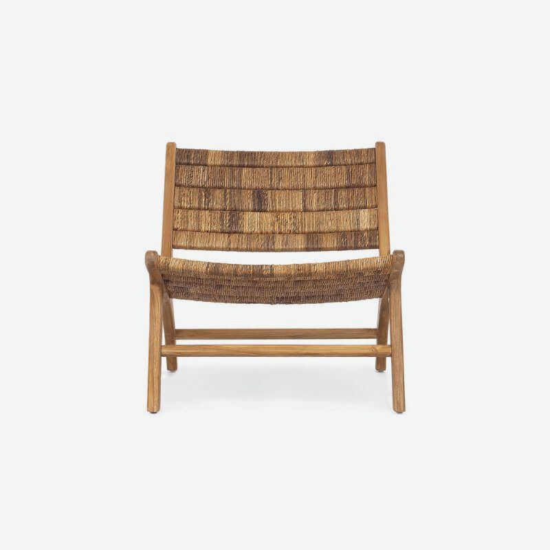 dBodhi Caterpillar Beetle Chair Teak Wood Handwoven Abaca Seating - ModernistaLiving