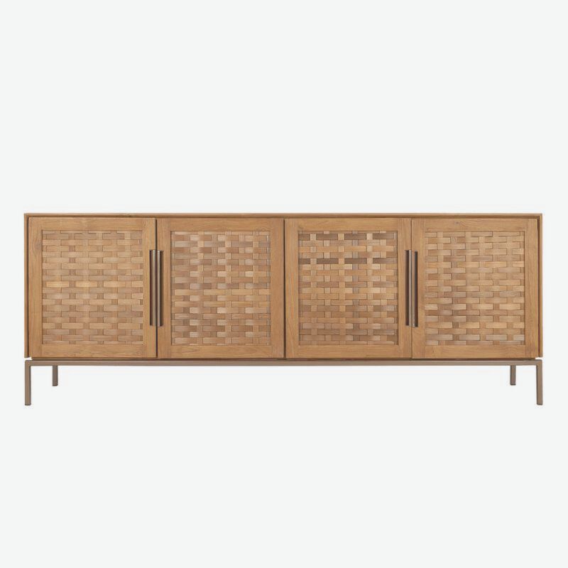 dBodhi Karma Pure Low Dresser Sideboard 4 Door Reclaimed Teak - ModernistaLiving